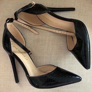 Black pointy heels